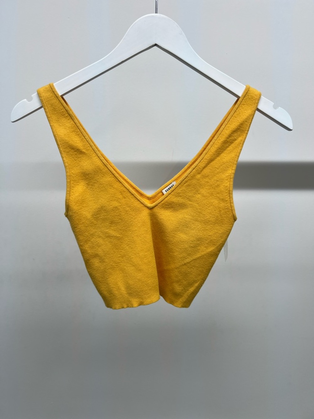 Sunday Best Sunshine Yellow V-Neck Cropped Tank